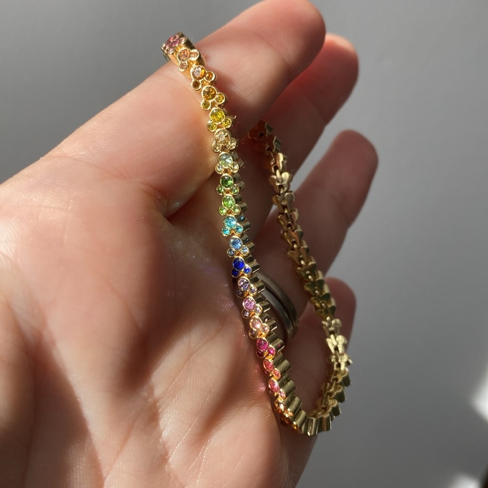 New Disney X BaubleBar - Mickey Mouse Repeating Tennis Bracelet - Size 6.75